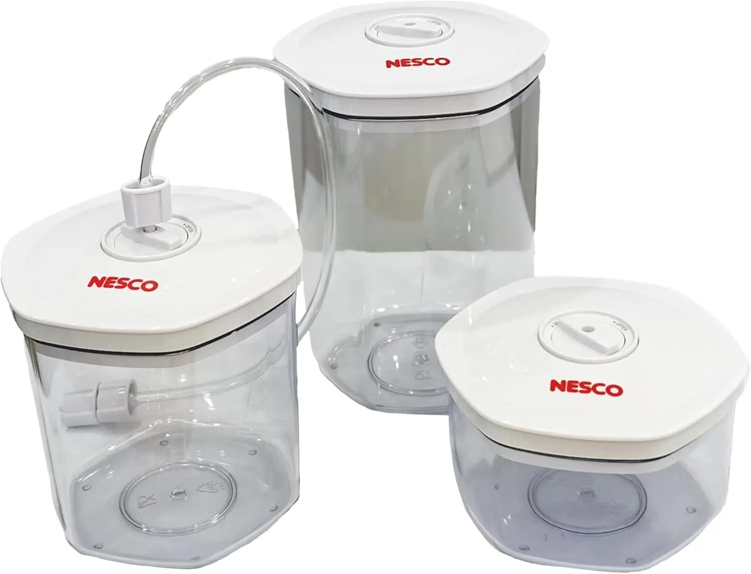 Set di 3 Contenitori Sottovuoto, Contenitori per Alimenti Senza BPA con Coperchi per Marinatura e Preparazione Pasti