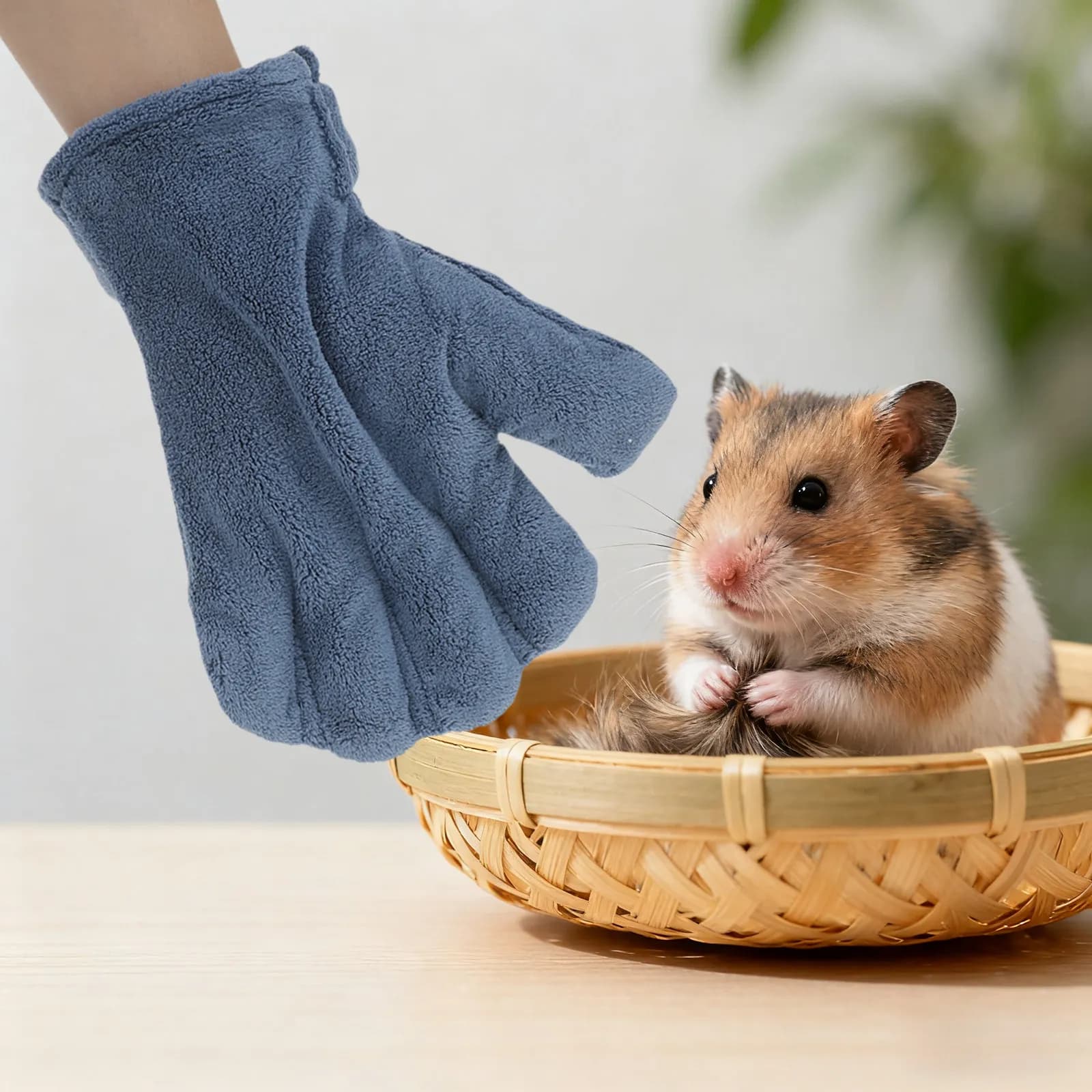 Anti Bite Small Animal Glove Coral Fleece Pet Training Grooming Handling Glove for Hamster Ferret Guinea Pig Hedgehog Sugar