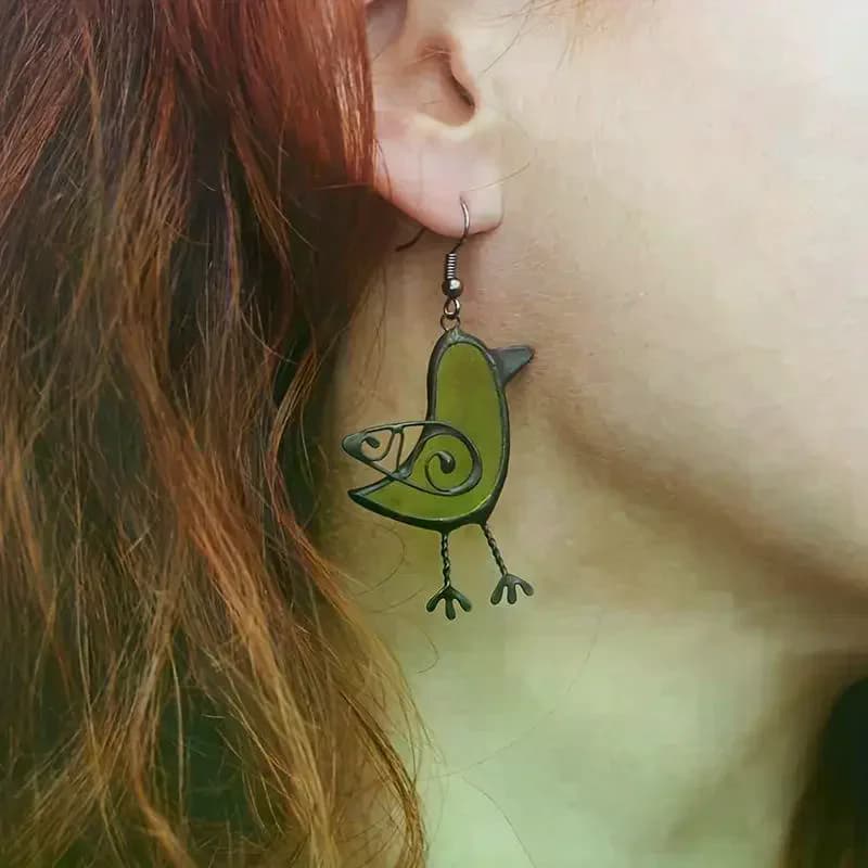 Orecchini pendenti unici e carini in resina a forma di uccello per donne, ragazze, gioielli da festa e tempo libero, idea regalo