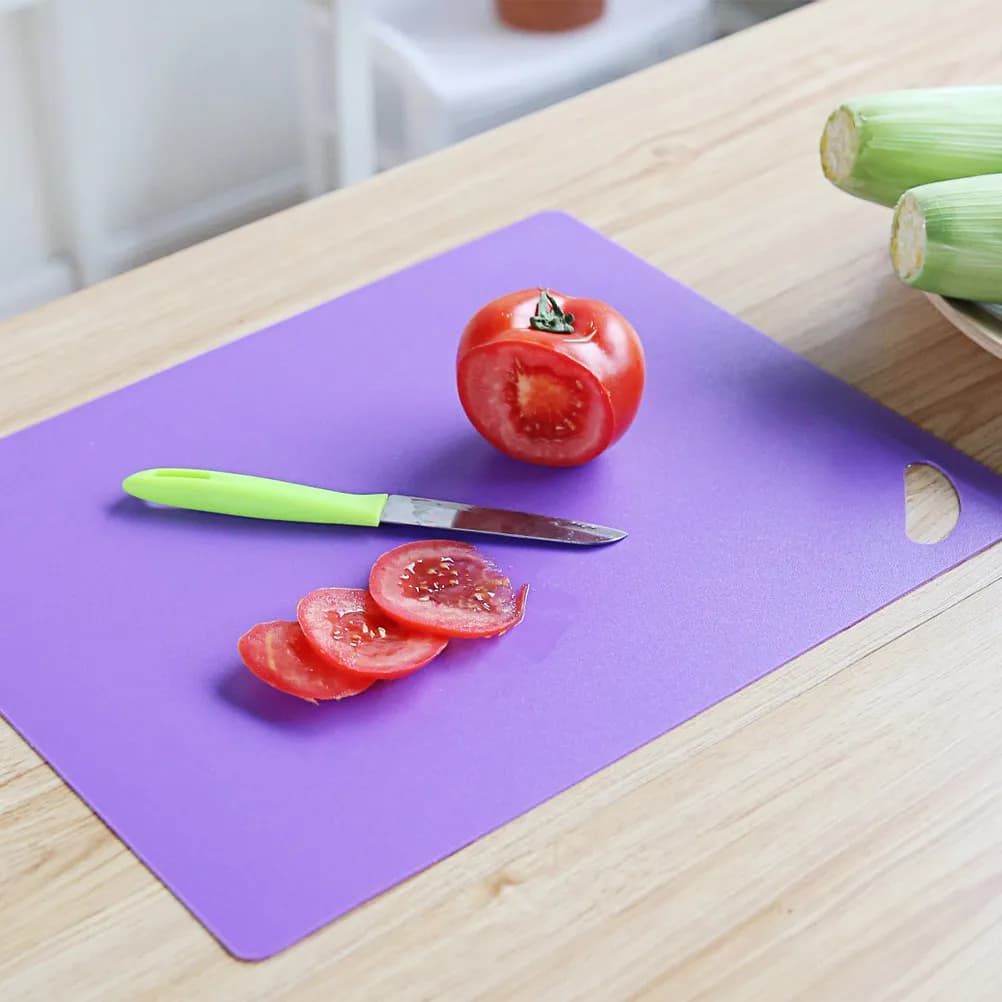 Set di 6 Taglieri in Plastica Antiscivolo per Cucina, per Verdure, Frutta, Carne, Pane, Pizza, Sushi, Facili da Pulire e Lavabili in Lavastoviglie