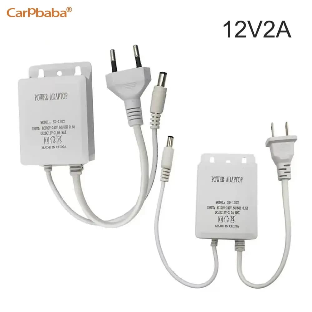 AC 100-240V Ingresso DC 12V 2A Alimentazione di uscita Spina USA UE Adattatore di alimentazione impermeabile esterno Caricatore per telecamera IP analogica di sicurezza CCTV