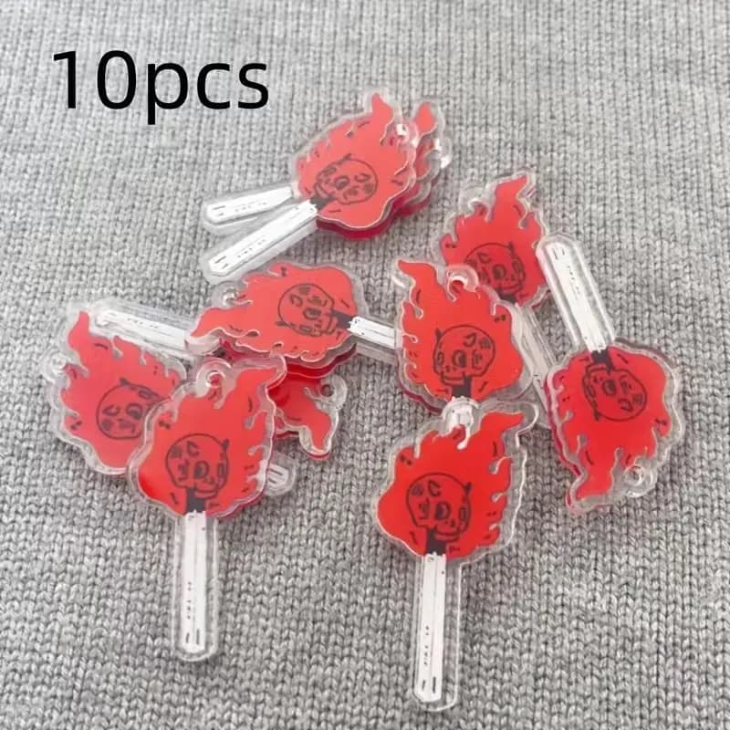 10pcs acrylic skull pendant, DIY jewelry making earrings necklace keychain accessories