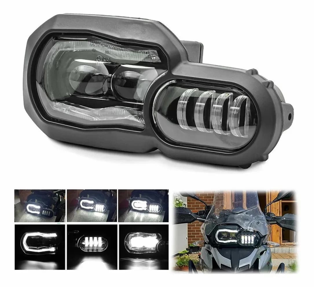 E9 mark Moto Fari A LED per BMW F650GS F700GS F800GS F800R ADV GS F800 R IP68 Lampada Testa Luci di Montaggio 2008-2018