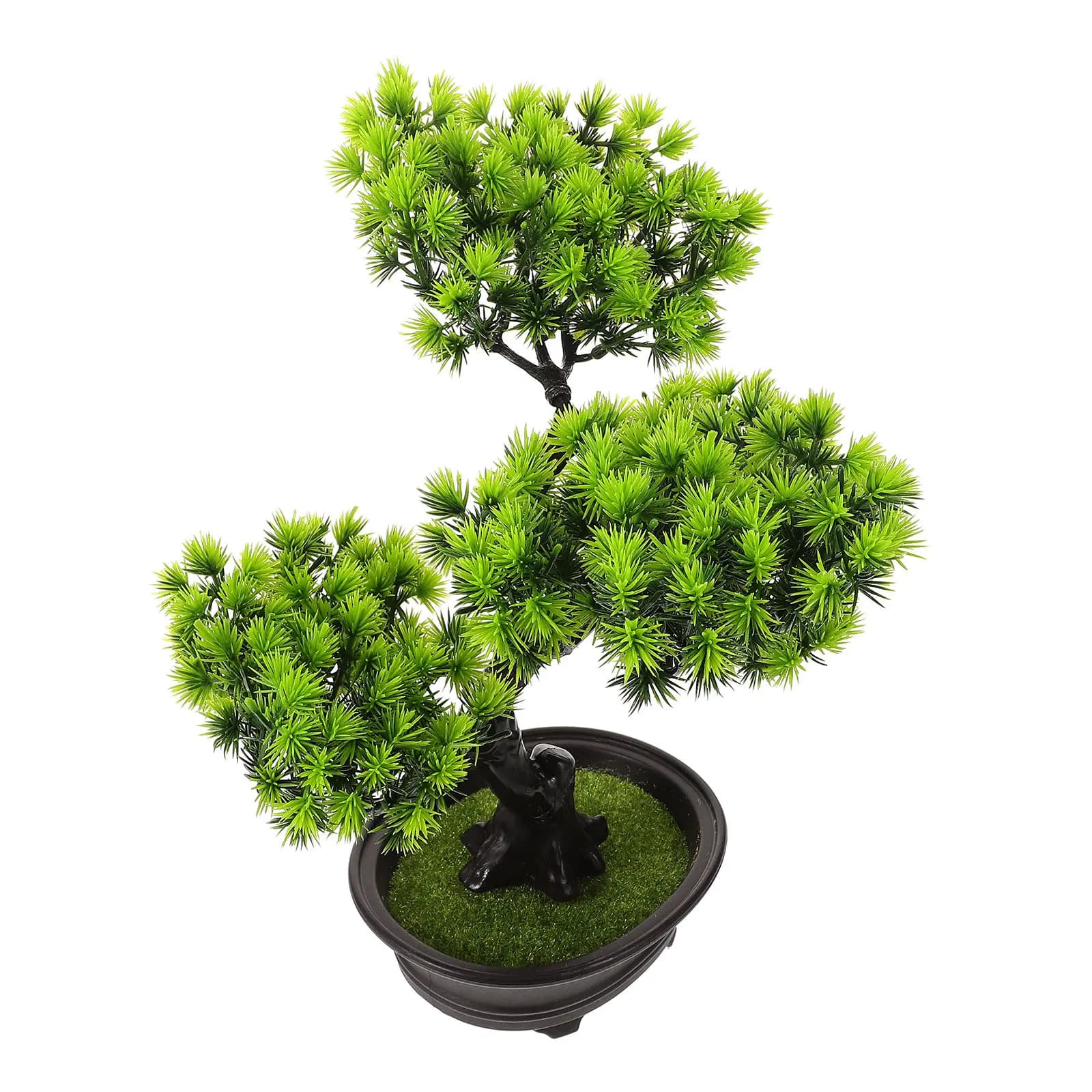 Realistic Artificial Bonsai, Fined Pine for Home and Office Furniture, Artificial Green Plants for Interior, Ornament