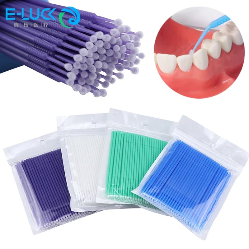 Micro applicatore dentale monouso Microbrush Micro applicatore Pennello Strumenti per l'estensione delle ciglia Applicatore per trucco Strumento per rimuovere
