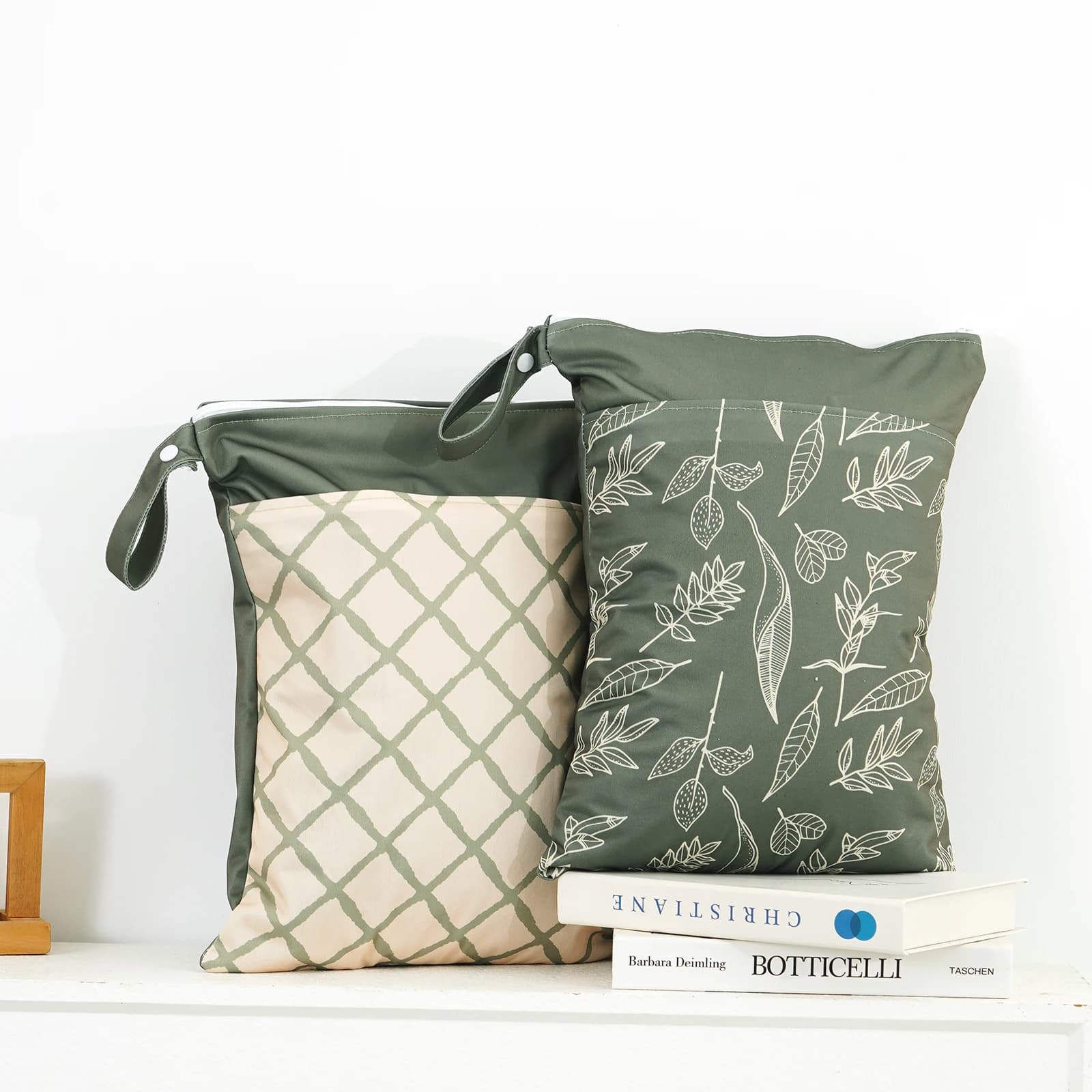 2025 2 pezzi Set Borse da spiaggia impermeabili Coperta per pannolini per bambini Borsa per pannolini Inserto per pannolini Tote Borsa da viaggio per passeggino Dimensioni 30x40 cm