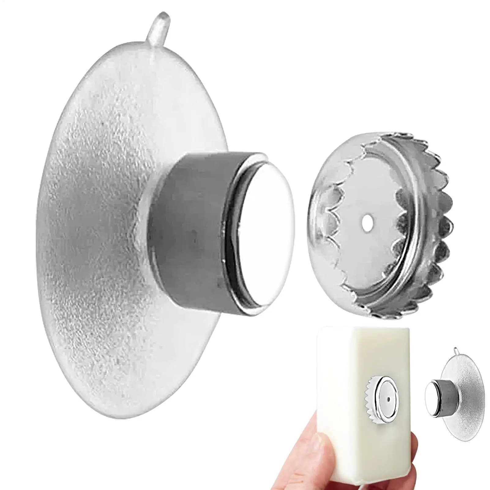 Portasapone Magnetico Creativo con Ventosa, Supporto per Sapone da Parete ad Asciugatura Rapida, per Bagno