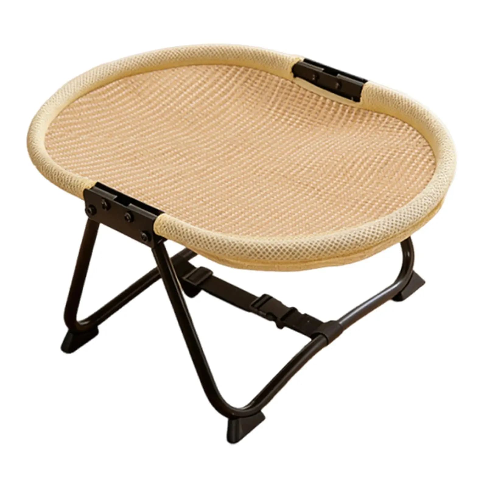 Letto Rialzato per Animali Domestici Resistente Versatile Comodo con Borsa Portaoggetti Montaggio Rapido Pieghevole Arredo Interno Telaio in Metallo