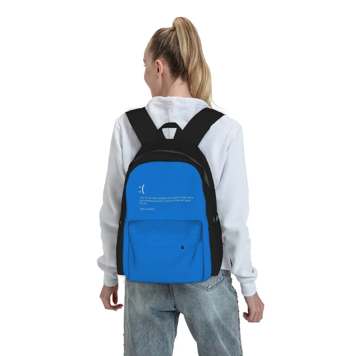 Blue Screen Of Death NUOVO Zaino per studenti, borsa per libri, borsa da scuola per bambini, borse a tracolla per computer per uomini e donne