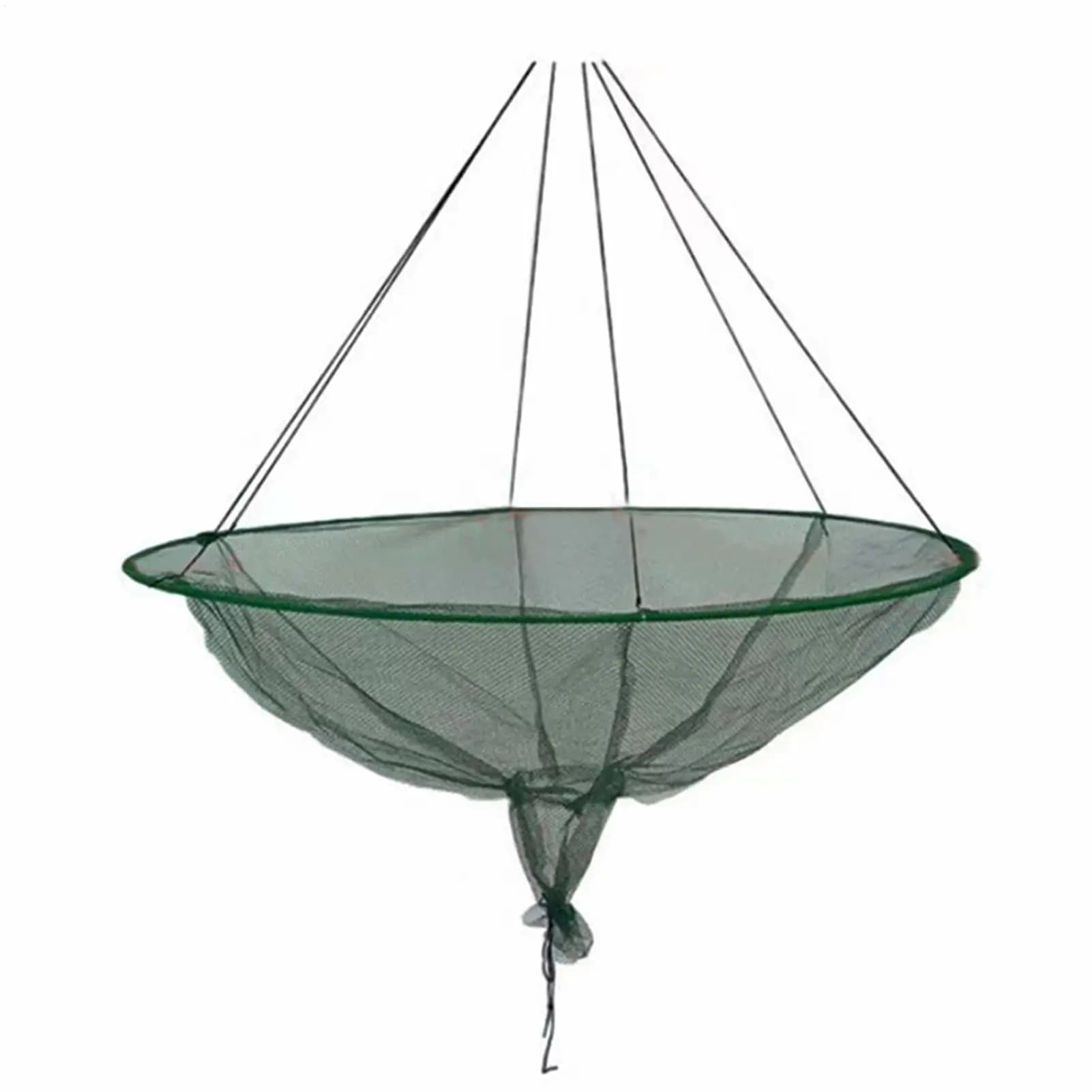 100/80CM Large Round Folding Drop Fishing Net Open style pull-out fishing cage Floating Net Prawn Bait Netting Outdoor