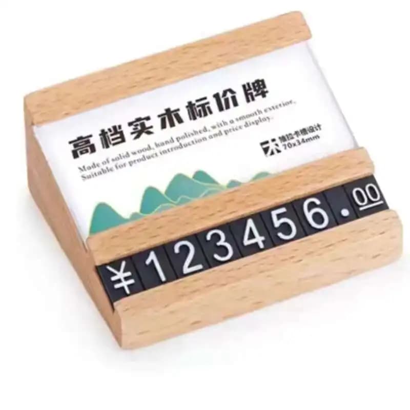1 pz mini tavolo in legno porta menu espositore etichetta prezzo porta biglietti etichette porta cartello in acrilico