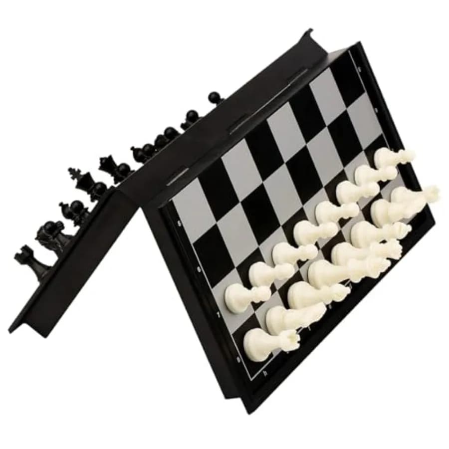 Magnetic Travel Chess Set 9.84 Inches with Folding Chess Board Educational Toys for and Adults, 2 Players