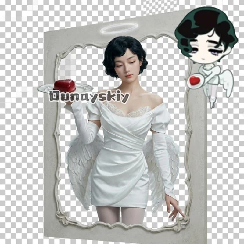 Nuovo Costume Cosplay Sua con Diagramma, Parrucca, Abito Bianco, Capelli Corti Neri, Calze, Set con Cintura, Uniforme per Halloween e Anime