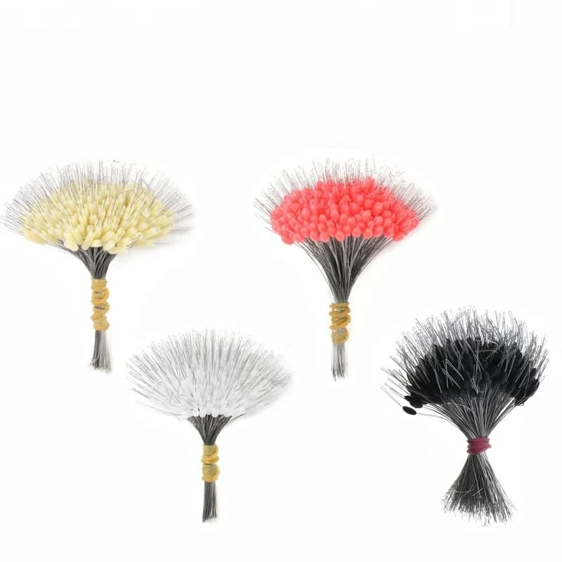 300 pezzi in silicone spazio fagiolo tappo ovale Bobber professione galleggiante da pesca resistenza anti-filo lenza attrezzatura da pesca
