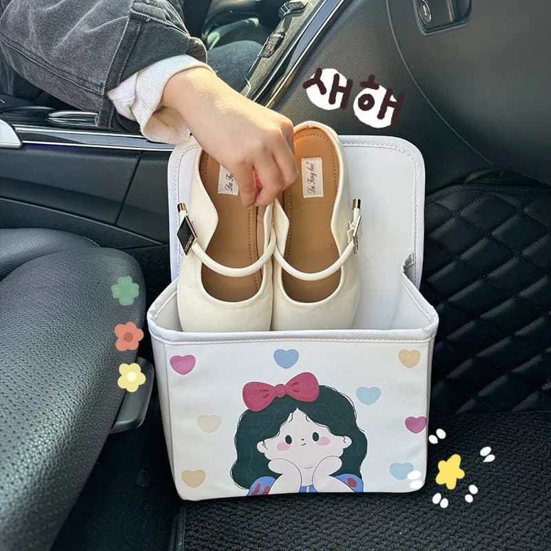 Accessori interni per auto Scatola portaoggetti per auto in cartone Scatola per scarpe in pelle PU per organizzatori Tyding per auto Borsa Articoli per auto
