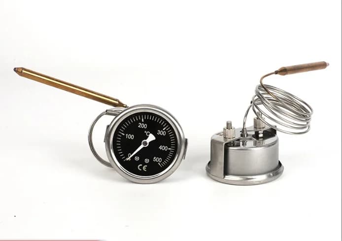 All-steel shell round thermometer high temperature oven pizza oven 0 to 600 degrees thermometer