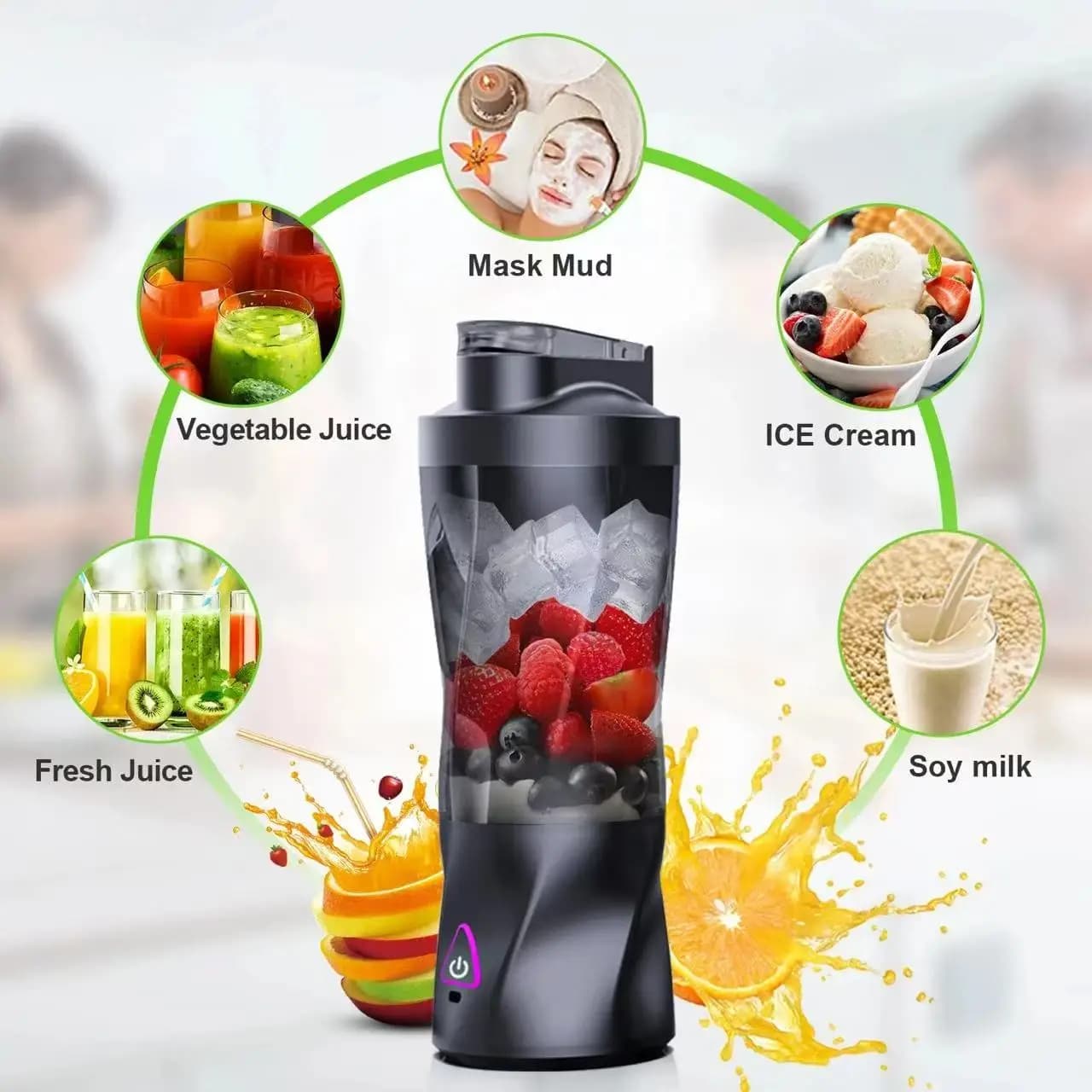Electric Bottle Holder for Fresh Fruit 700ML Multifunction USB Charging for Frullati and Smoothie Cup Mixer for Foreigners