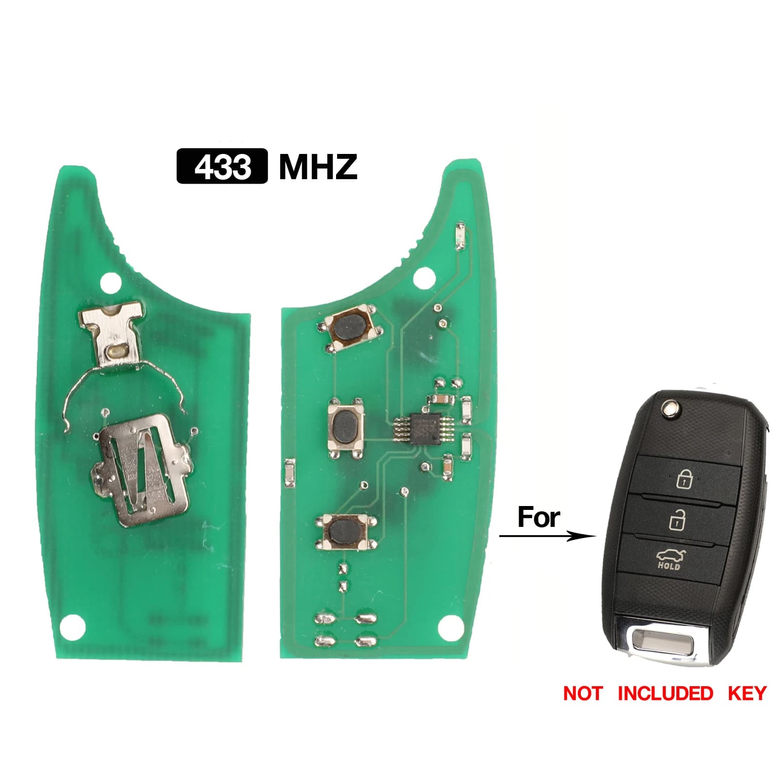 Jingyuqin 433MHZ 3 Bottoni Smart Chiave A Distanza Dell'automobile Circuito Per Kia K4 Sorento Sportage Fob Senza Chip