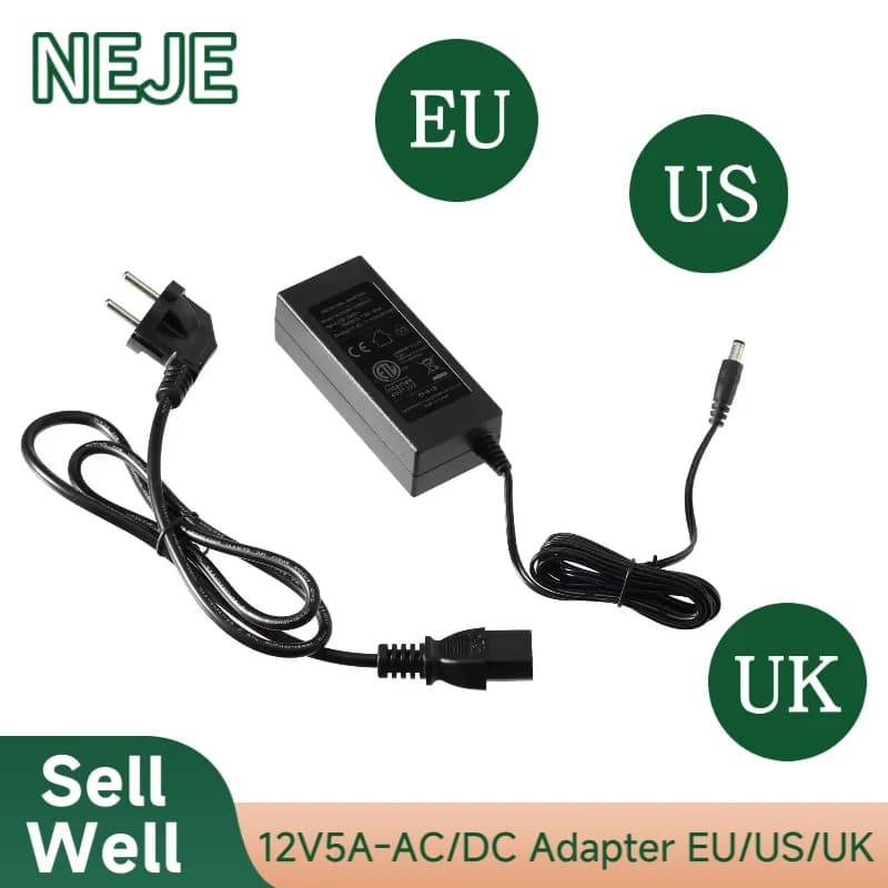 Adattatore CA CC 12V5A Alimentatore standard UE, USA, Regno Unito per macchina per incisione laser NEJE