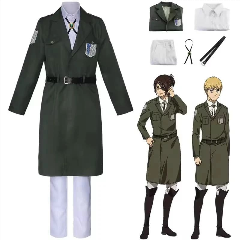 Giacca Anime Freedom Wings Allen Verde Oliva, Mantello Antivento, Uniforme per Cosplay, Costume di Halloween in Pronta Consegna