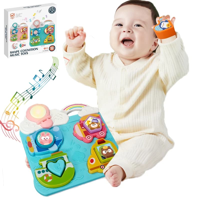 Gioco da tavolo di abbinamento cognitivo a forma di bambino con giocattoli musicali per addestramento dell'intelligenza sonora Giocattoli puzzle educativi Montessori precoci