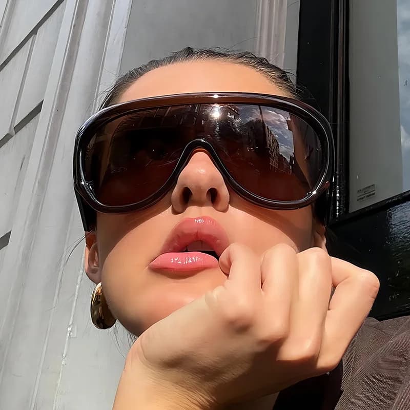 New sports sunglasses with oversize frame, men's and women's custom sunglasses, sunglasses with outdoor cycling sunscreen