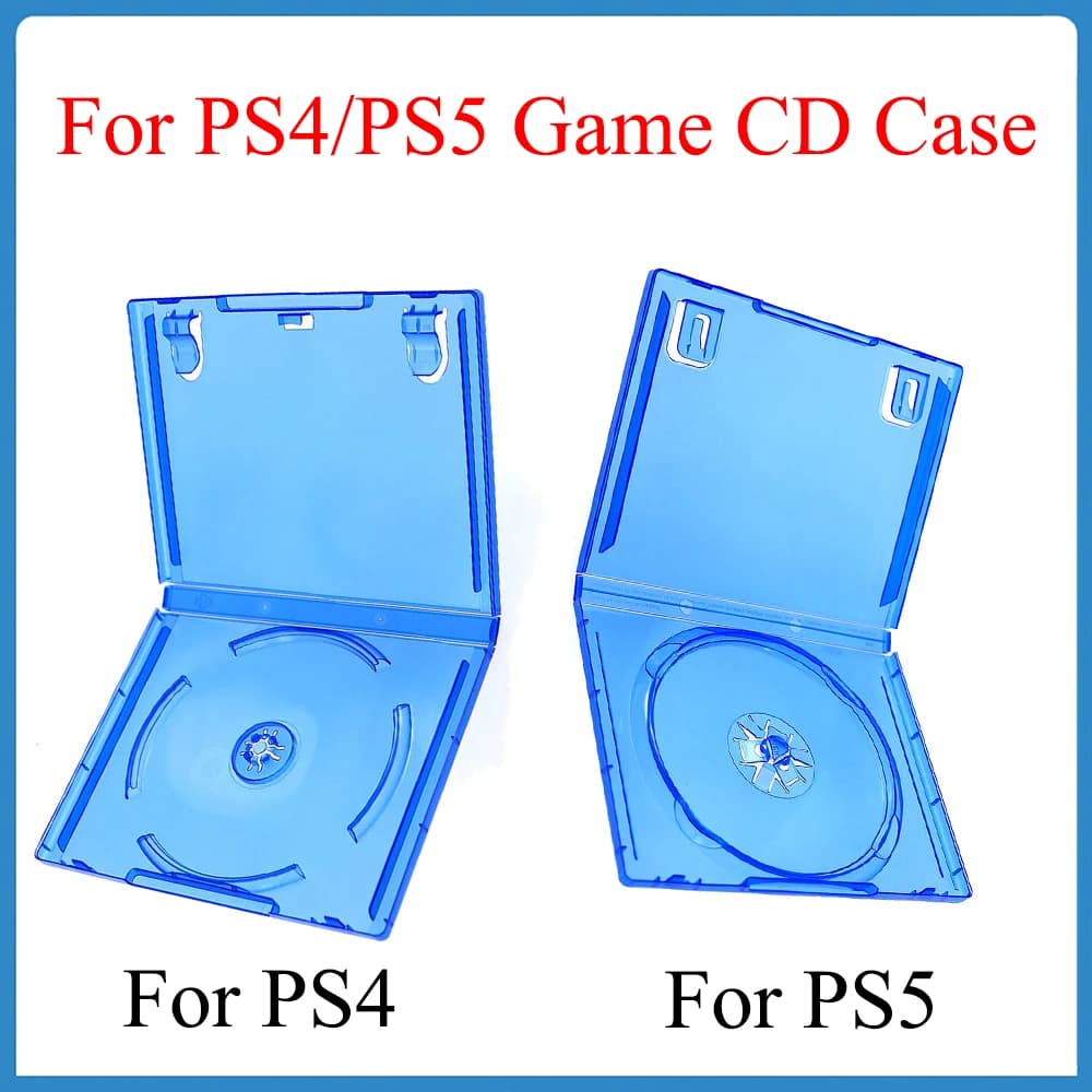 1 pcs for PS4 game CD case for Sony PS4/PS5 blue DVD case plastic disc protective box spare parts accessories