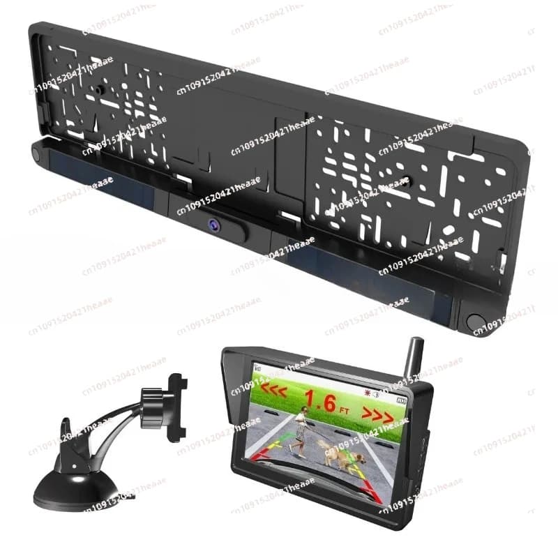 Adatto per telecamera con sensore di parcheggio per retrovisione per auto WIFI wireless digitale da 2,4 GHz solare da 5 pollici