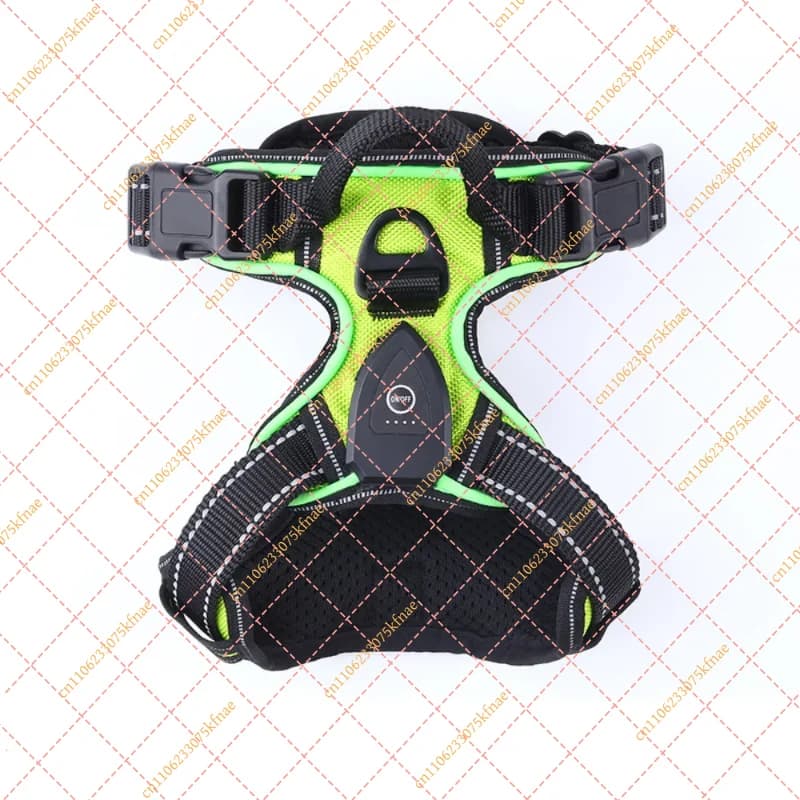Durable Light Up LED Dog Harness Adjustable Rechargeable Luminous Pet Chest Strap Soft Flashing Dog Glow Vest Cats Pet