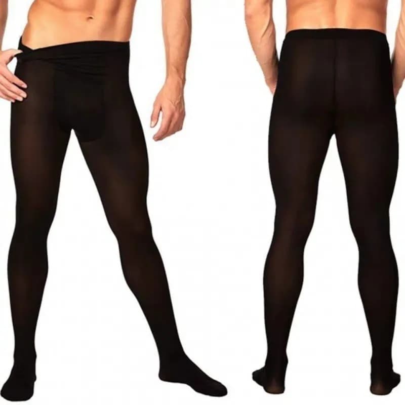 Men 2024 Black Pantyhose 100kg Extended White Spring Autumn Thin Sports Basketball Stockings Tight Pants Skin Silk Color