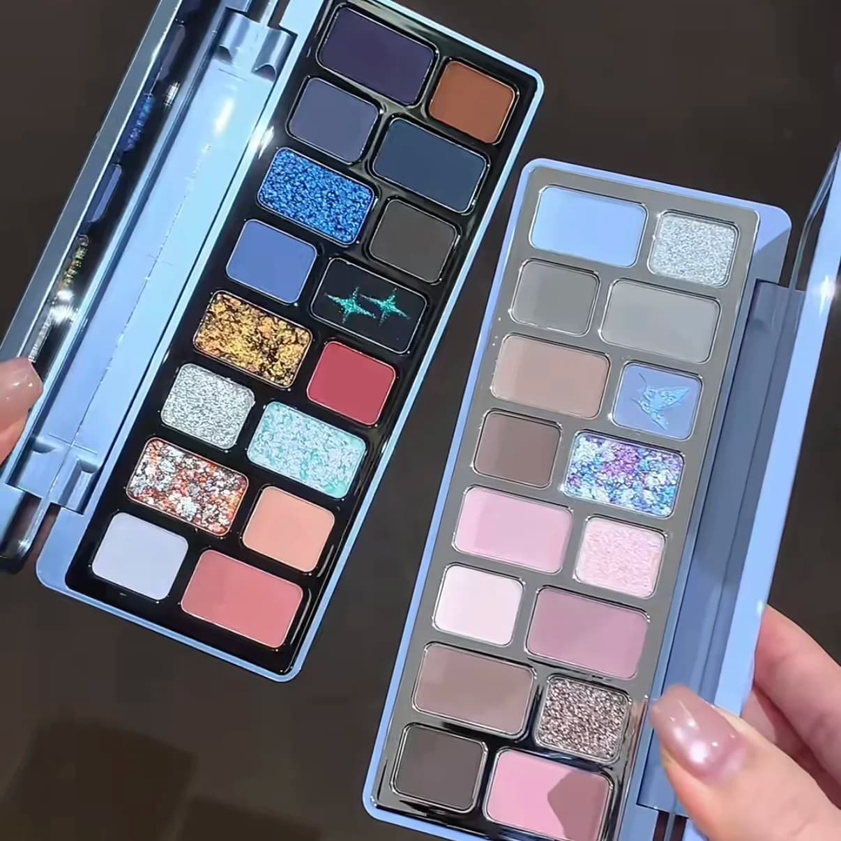 Qianyan Shade Palettes Cheeryep Opaque Powder Glitter Dark Camaleonte Perlescent Flash Plate Cowherd Seillettes Eye Makeup