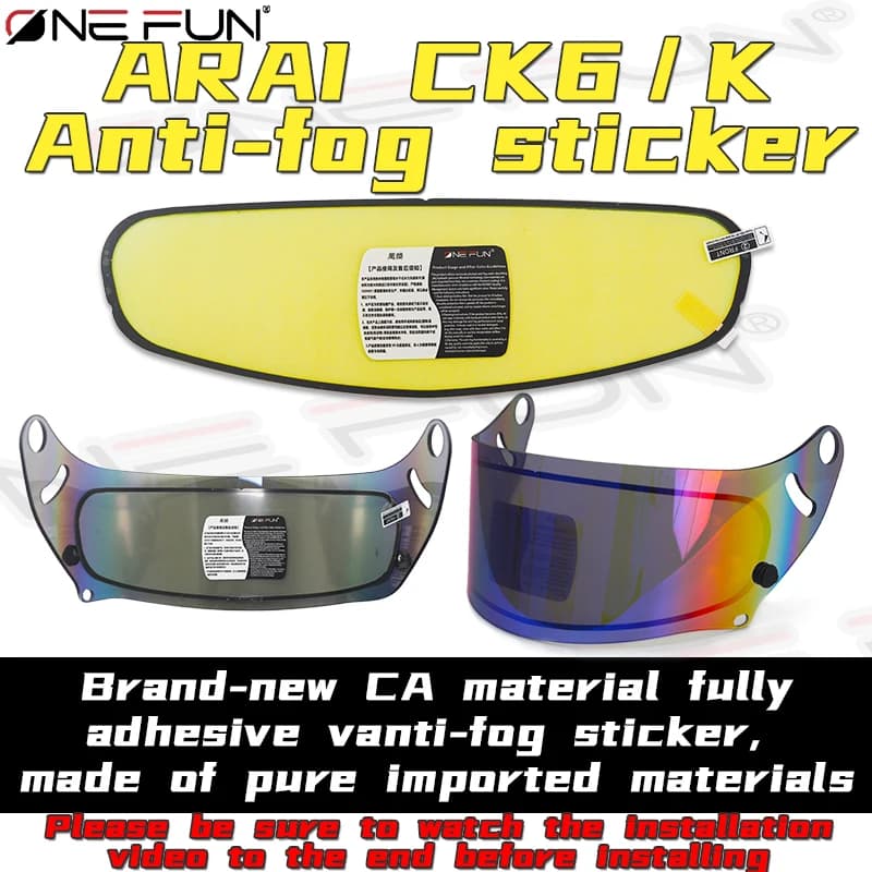 Visor Anti fog For CK6 CK-6 CK6K motorcycle Helmet Visor Anti-Fog Clear Film For Arai