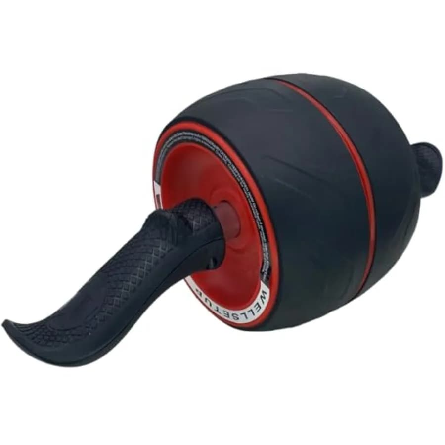 Wheel for Abdominals with Integrated Spring Resistance, Core Training Ergonomic Tool, for Home Gym, Double Wheel Design and Anti-slip Surface
