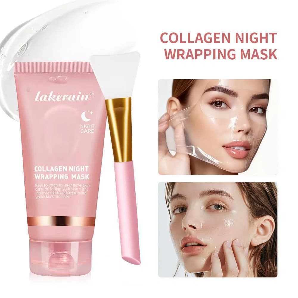Set Night Face Mask Peel-Off with Hydrolyzed Collagen, Deep Hydrating Mask for Skin Care