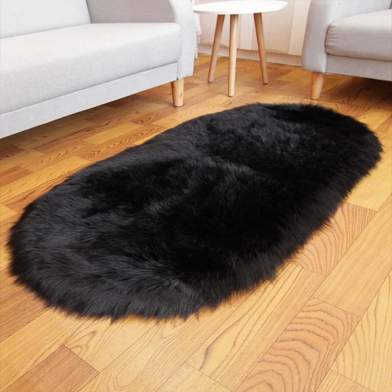 VIKAMA Modern Oval Soft and Soft Carpet for Living Room, Bedroom, Bedside Table, Atmosphere Decoration for the House