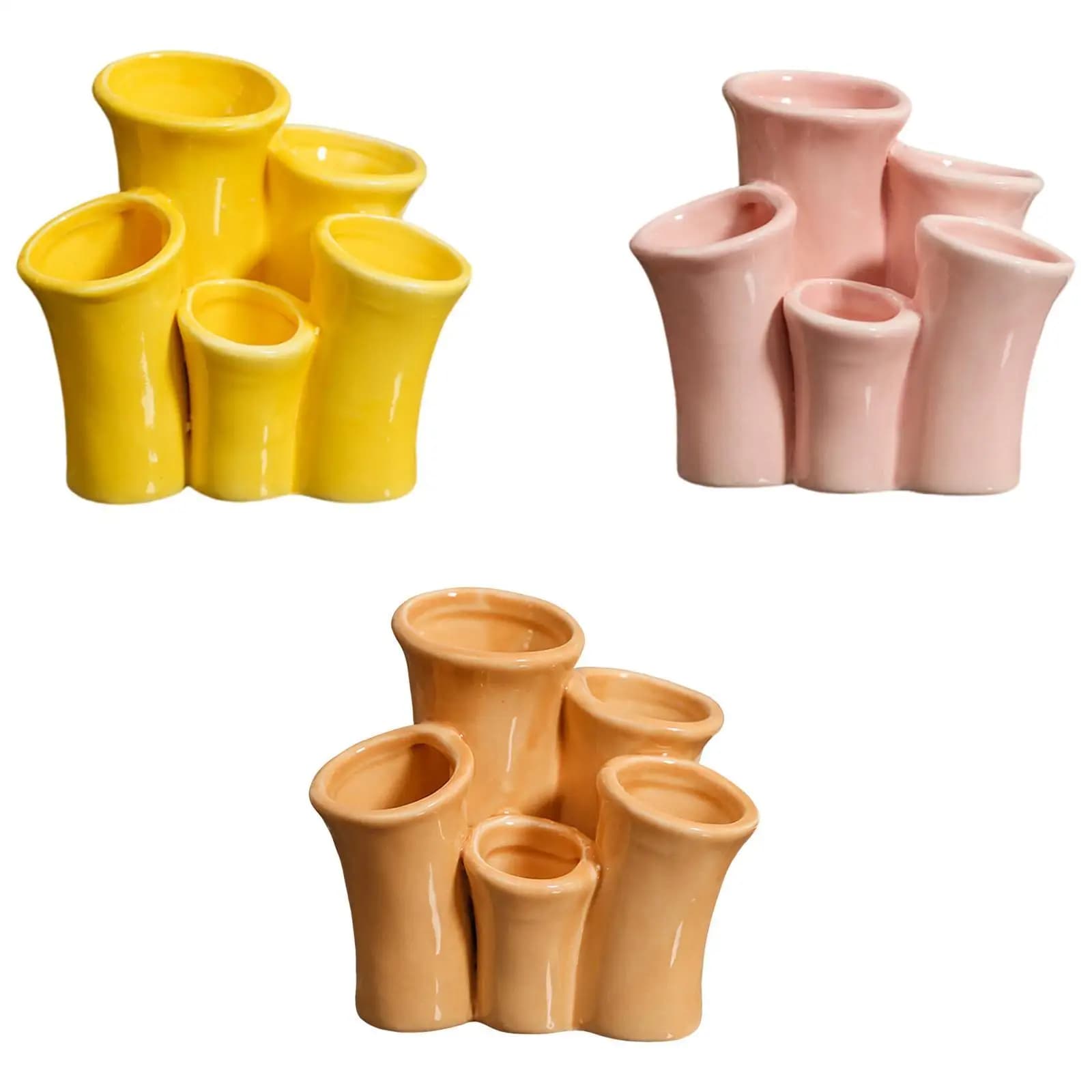 Porta pennelli per trucco organizer multifunzionale in ceramica per dormitorio Vanity