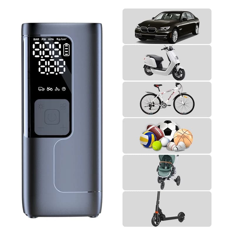Gonfiatore per pneumatici con pompa gonfiabile ad espansione rapida NW06 recentemente aggiornato digitale intelligente adatto per auto, moto, biciclette e palline
