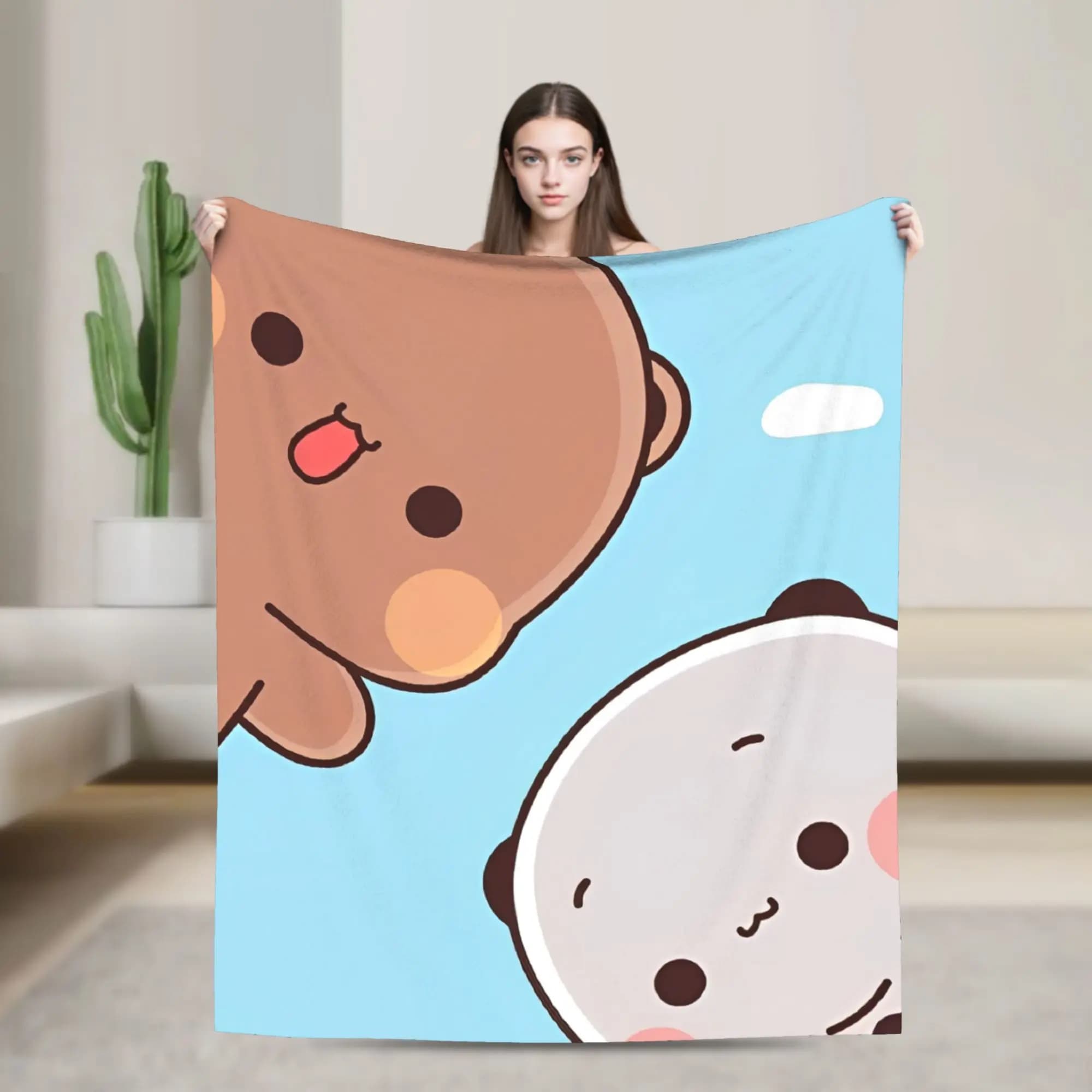 Bubu and Dudu Series Blanket Soft Funny Plush Bedding Throws For Couch Chair Sofa Bed Camping Flannel Bedspread Bed Cover
