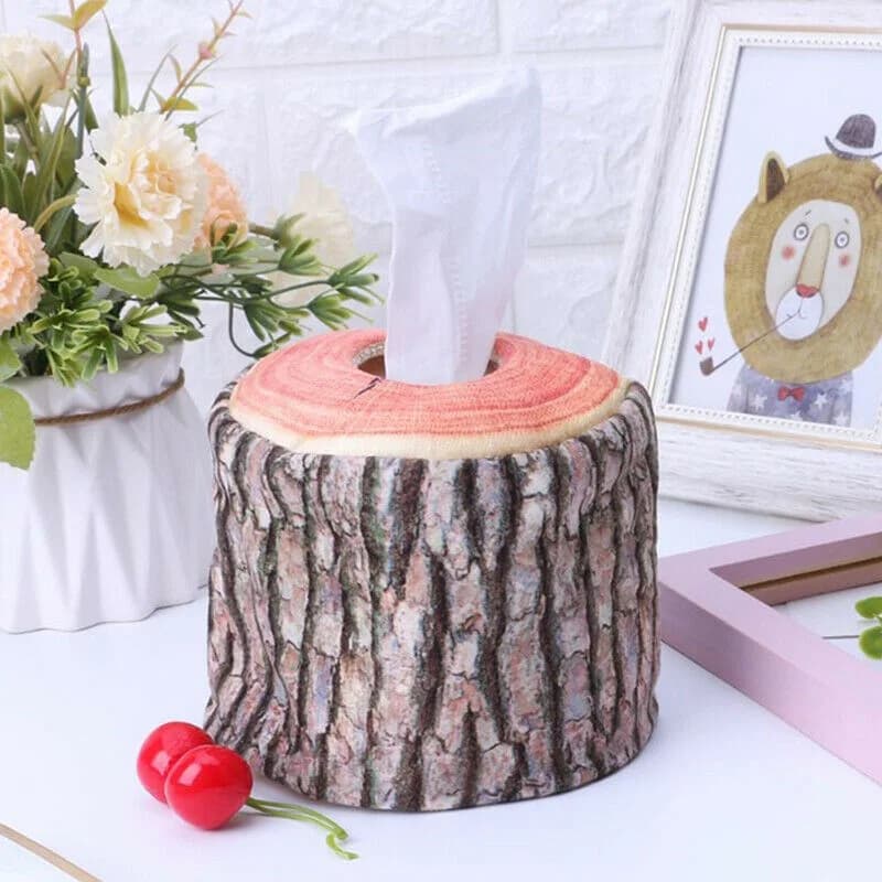 1pc Creativo Imitazione Corteccia di Albero Scatola di Tessuto Portatovaglioli Caso Copertura di Carta 13X11 cm Cucina di Casa Pratico Arredamento Accessorio