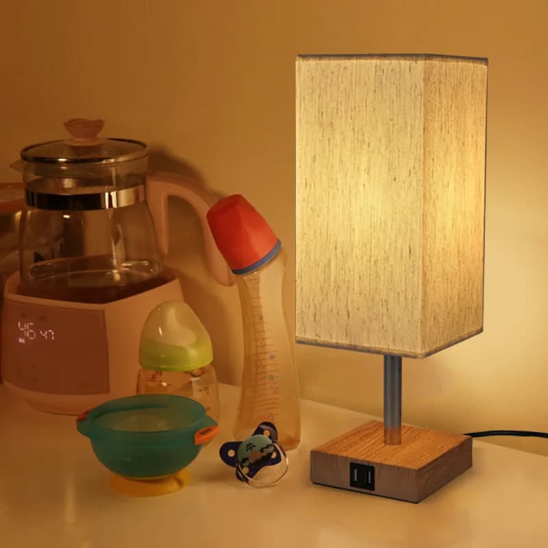 Modern and simple desk lamp rechargeable via USB per bedroom Xiaohongshu, creative fabric cover model, touch studio
