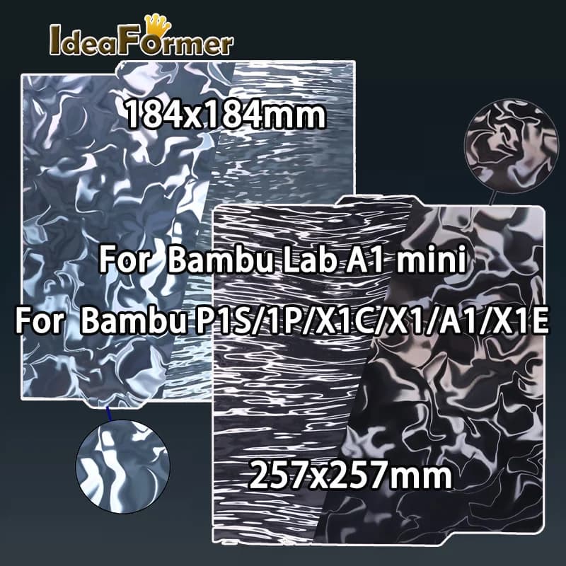 PER piastra PER Bambu Lab A1 Mini /X1 P1S P1P piastra di costruzione 184 257mm flessibile ad alta resistenza in lamiera di acciaio PER molle stampante 3d Hotbed