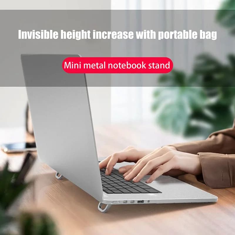 Ultra-thin Adjustable Mini Leg Cooling Stand, Foldable and Portable, Perfect for MacBook Notebook, Invisible Bracket