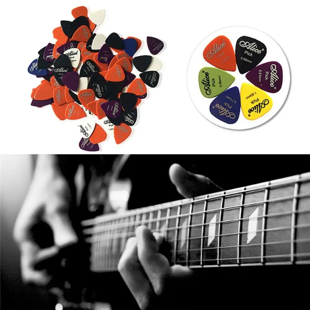 Plettri per Chitarra Acustica Multicolore Lisci, 1 Scatola, Accessori per Chitarra