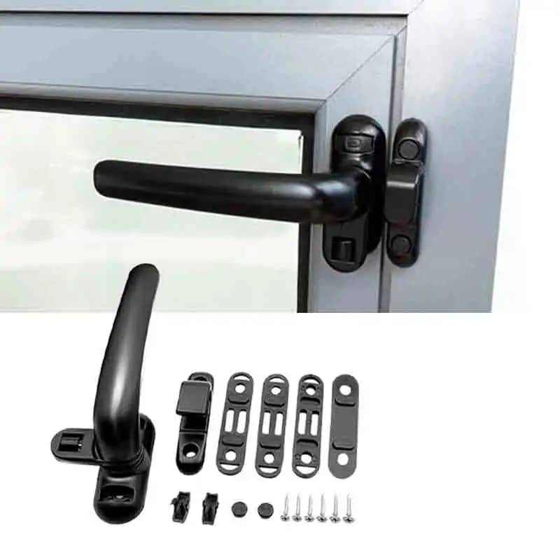 Nuova maniglia per finestra universale calda Maniglia per porta Ruota a battente Hardware nero Forniture per mobili Lega di alluminio