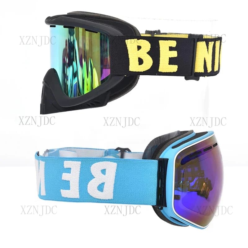 Occhiali da sci da neve magnetici personalizzati per snowboard da donna antiappannamento di nuovo design