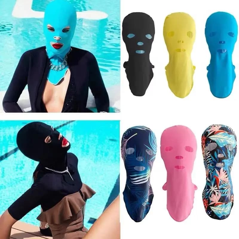 Breathable Ice Silk Nuoto Headphone with Viso Cover, Beach Hat for Snorkeling, UV Protection for Indoor Face