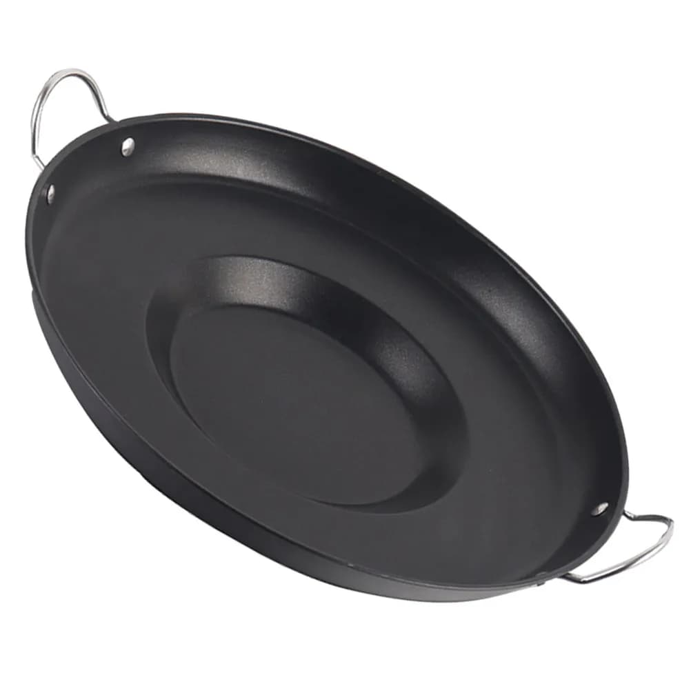 Padella in Metallo con Base Piatta, Grande e Antiaderente, per Cucina Domestica e All'aperto, per Uova, Pancake, Omelette, Utensile Multifunzionale