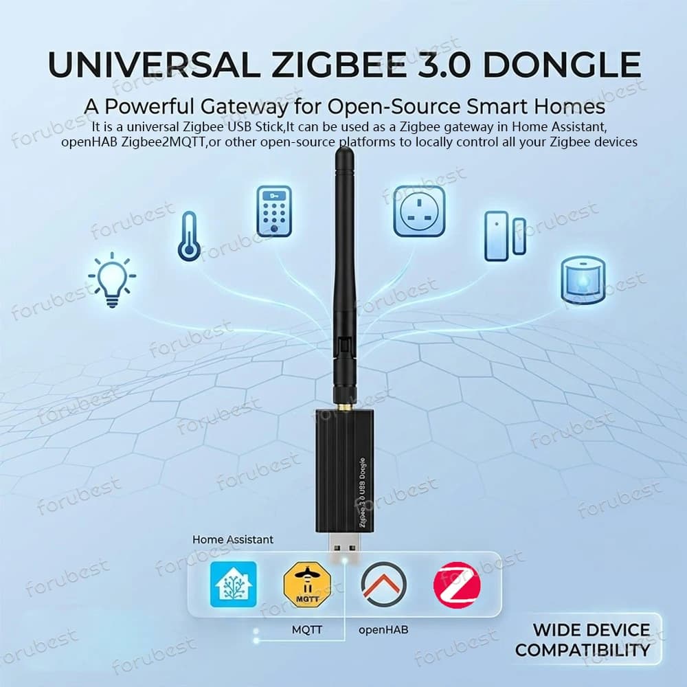 Zigbee 3.0 USB Dongle Universal Zigbee Gateway Open Source Wireless Hub Support via Home Assistant Zigbee2MQTT Zigbee Series