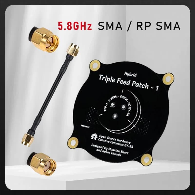 Antenna patch a tripla alimentazione da 5,8 GHz SMA / RP SMA Antenna polarizzata circolare direzionale per occhiali FPV Fatshark RC drone