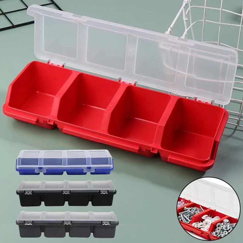 Scatola Portaoggetti Multicomparto per Viti e Piccoli Componenti, Organizer in Plastica per Gioielli e Ferramenta